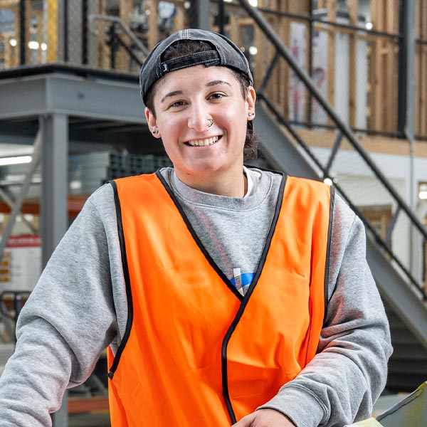 Plumbing student smiling