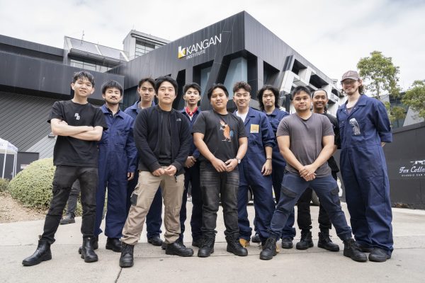 Group photo of students at Docklands Campus